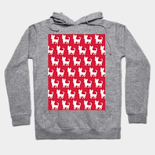 Chihuahua silhouette print (large) red Hoodie